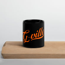 Load image into Gallery viewer, Cursive Orange Black Glossy Mug
