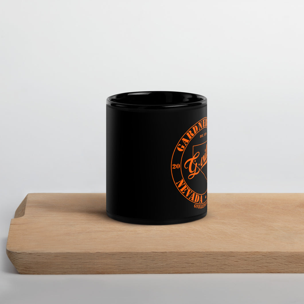 Gville Nevada Orange Black Glossy Mug