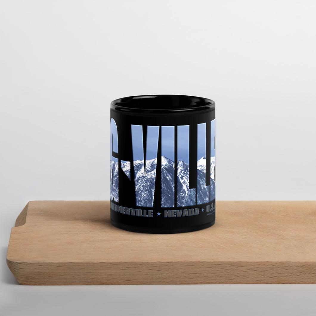 Gville Mountain Black Glossy Mug