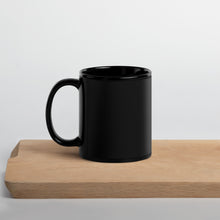 Load image into Gallery viewer, White Cow Black Glossy Mug
