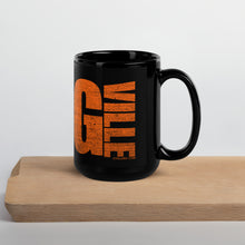 Load image into Gallery viewer, textured gville orange Black Glossy Mug
