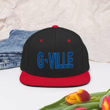 Load image into Gallery viewer, Gville Puffy Blue Snapback Hat
