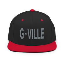 Load image into Gallery viewer, Gville Puffy Grey and Black Snapback Hat
