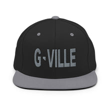 Load image into Gallery viewer, Gville Puffy Grey and Black Snapback Hat
