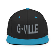 Load image into Gallery viewer, Gville Puffy Grey and Black Snapback Hat
