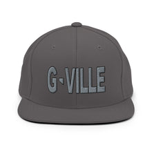 Load image into Gallery viewer, Gville Puffy Grey and Black Snapback Hat
