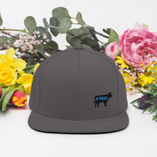 Load image into Gallery viewer, Small Black Cow Snapback Hat
