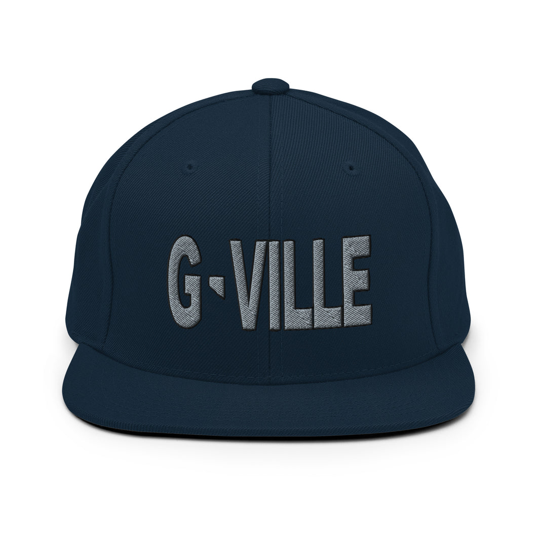 Gville Puffy Grey and Black Snapback Hat