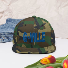 Load image into Gallery viewer, Gville Puffy Blue Snapback Hat
