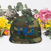 Load image into Gallery viewer, Gville Puffy Blue Snapback Hat
