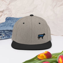 Load image into Gallery viewer, Small Black Cow Snapback Hat
