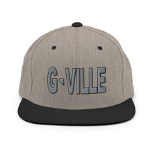 Load image into Gallery viewer, Gville Puffy Grey and Black Snapback Hat
