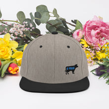 Load image into Gallery viewer, Small Black Cow Snapback Hat
