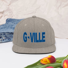 Load image into Gallery viewer, Gville Puffy Blue Snapback Hat
