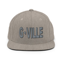 Load image into Gallery viewer, Gville Puffy Grey and Black Snapback Hat
