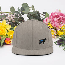 Load image into Gallery viewer, Small Black Cow Snapback Hat
