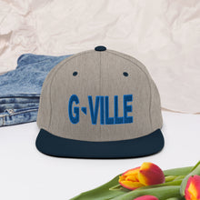 Load image into Gallery viewer, Gville Puffy Blue Snapback Hat
