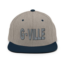 Load image into Gallery viewer, Gville Puffy Grey and Black Snapback Hat
