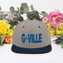 Load image into Gallery viewer, Gville Puffy Blue Snapback Hat
