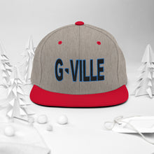 Load image into Gallery viewer, Gville Puffy Black and Blue Snapback Hat
