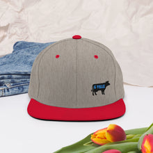 Load image into Gallery viewer, Small Black Cow Snapback Hat
