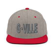 Load image into Gallery viewer, Gville Puffy Grey and Black Snapback Hat
