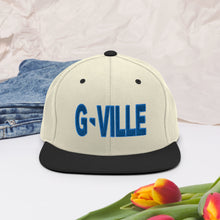 Load image into Gallery viewer, Gville Puffy Blue Snapback Hat
