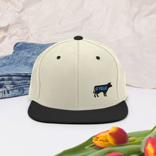 Load image into Gallery viewer, Small Black Cow Snapback Hat
