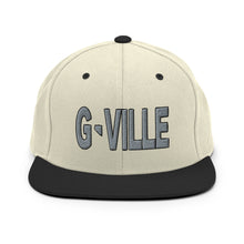 Load image into Gallery viewer, Gville Puffy Grey and Black Snapback Hat
