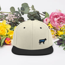 Load image into Gallery viewer, Small Black Cow Snapback Hat
