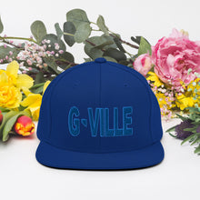 Load image into Gallery viewer, Gville Puffy Blue Snapback Hat
