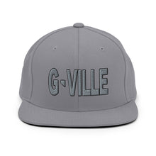 Load image into Gallery viewer, Gville Puffy Grey and Black Snapback Hat
