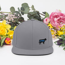 Load image into Gallery viewer, Small Black Cow Snapback Hat
