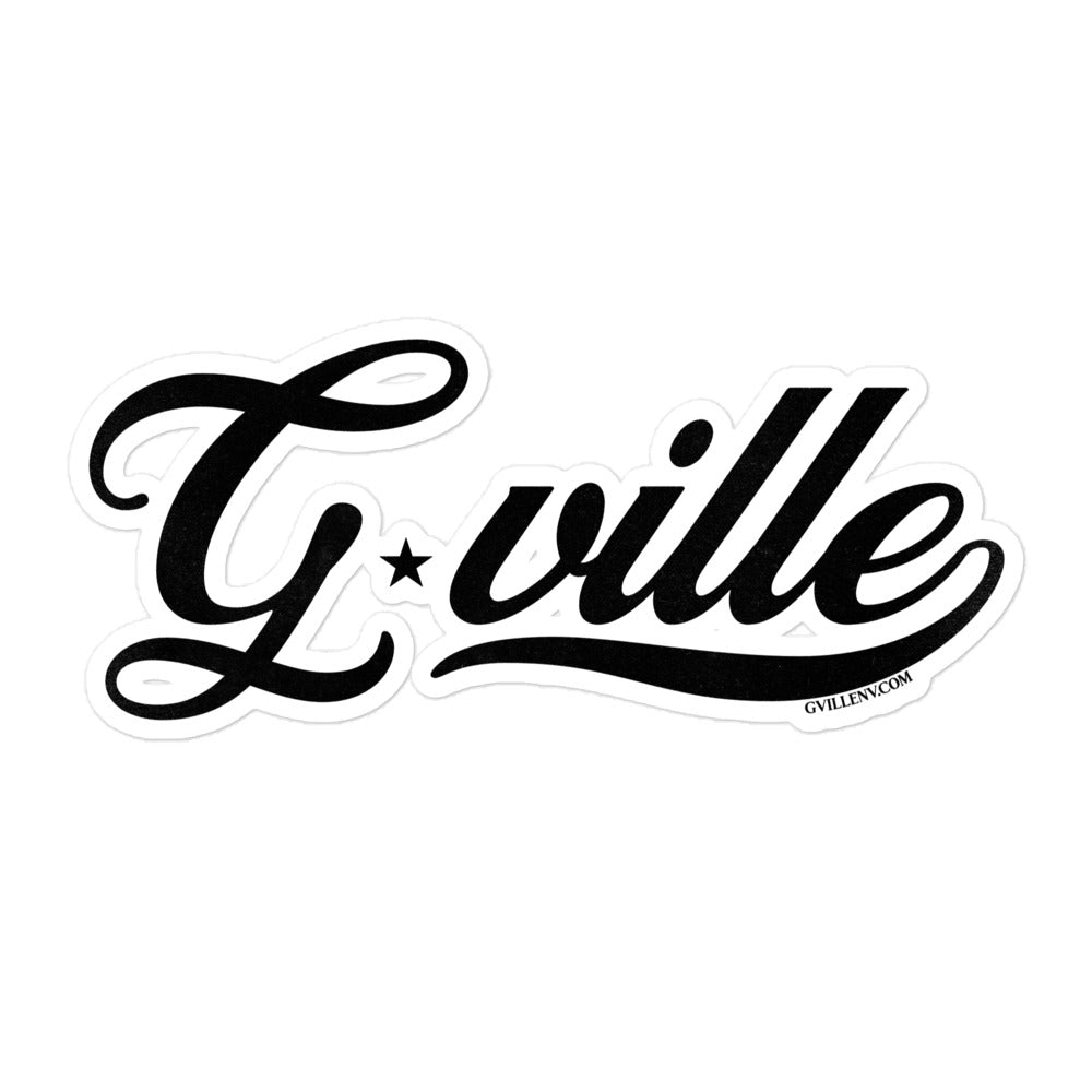 Gville Cursive Bubble-free stickers