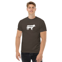 Load image into Gallery viewer, White Gville Cow Men&#39;s classic tee
