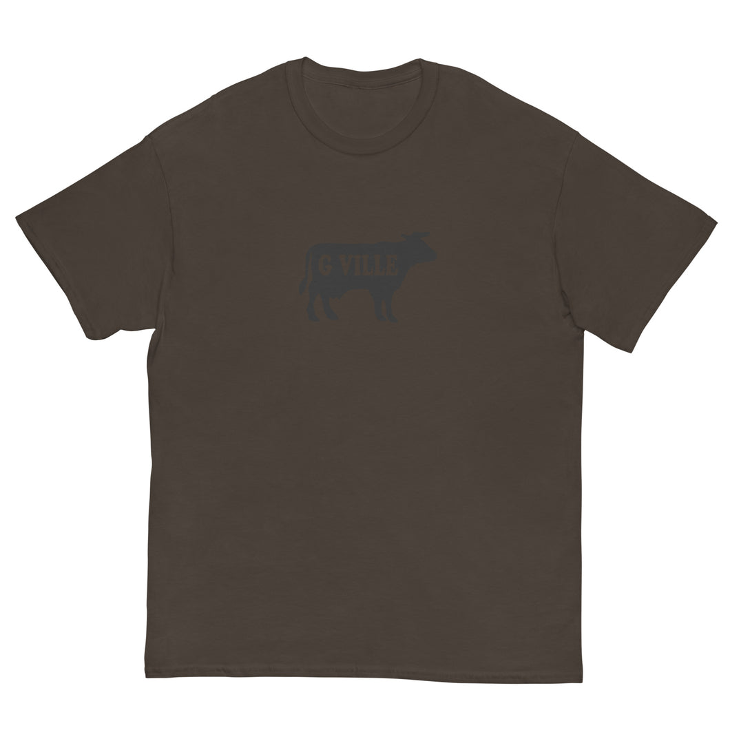 Black Gville Cow Men's classic tee