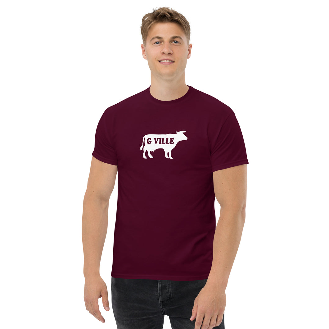 White Gville Cow Men's classic tee