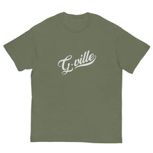 Load image into Gallery viewer, White cursive gville Men&#39;s classic tee
