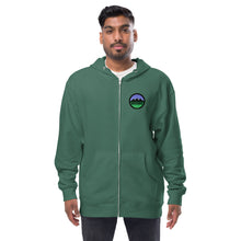 Load image into Gallery viewer, Minden Moutain Front and Back Unisex fleece zip up hoodie
