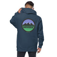 Load image into Gallery viewer, Minden Moutain Front and Back Unisex fleece zip up hoodie
