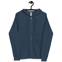 Load image into Gallery viewer, Block Gville Textured Front and Back Unisex fleece zip up hoodie
