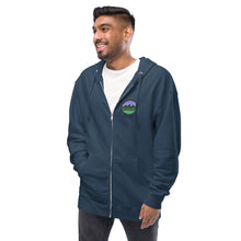 Load image into Gallery viewer, Minden Moutain Front and Back Unisex fleece zip up hoodie
