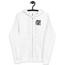 Load image into Gallery viewer, Block Gville Textured Front and Back Unisex fleece zip up hoodie
