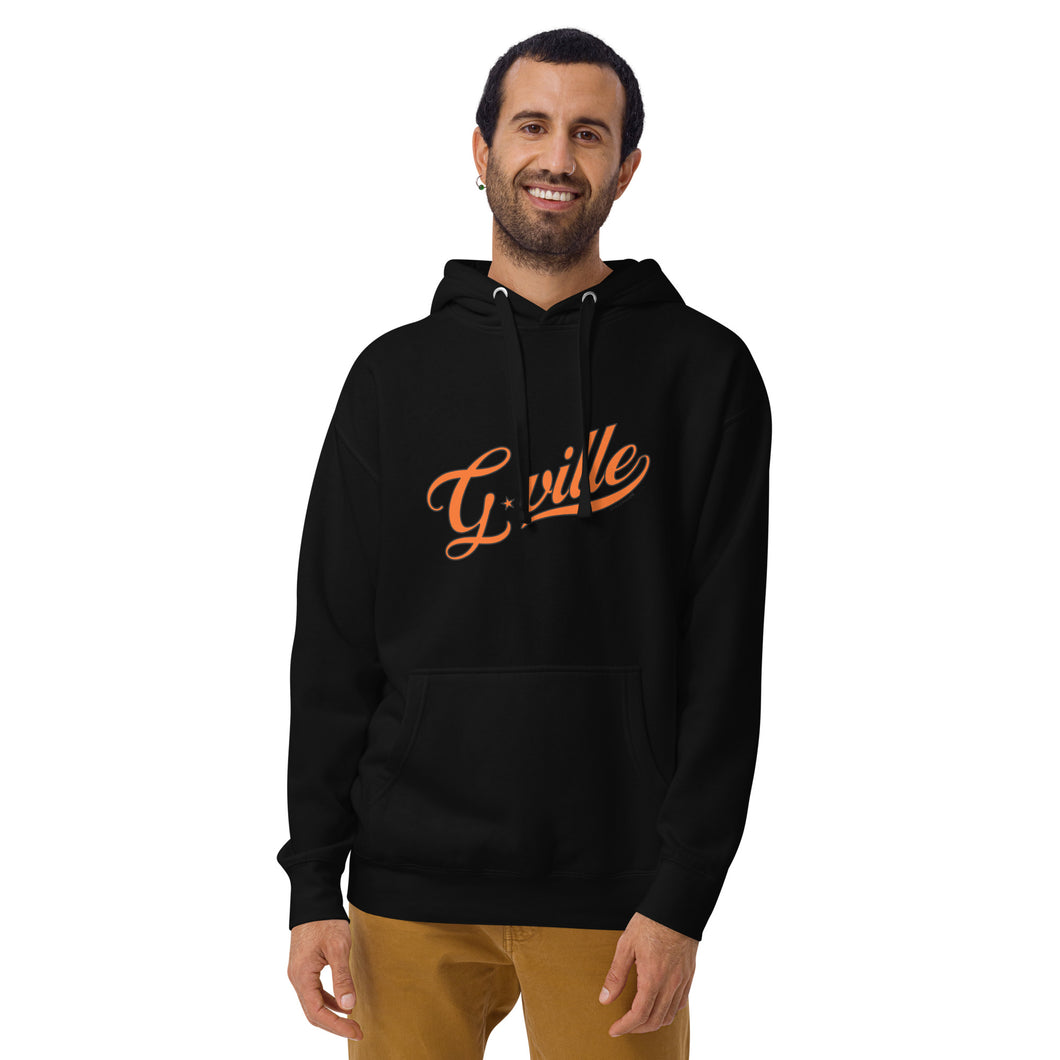 Cursive Orange Unisex Hoodie