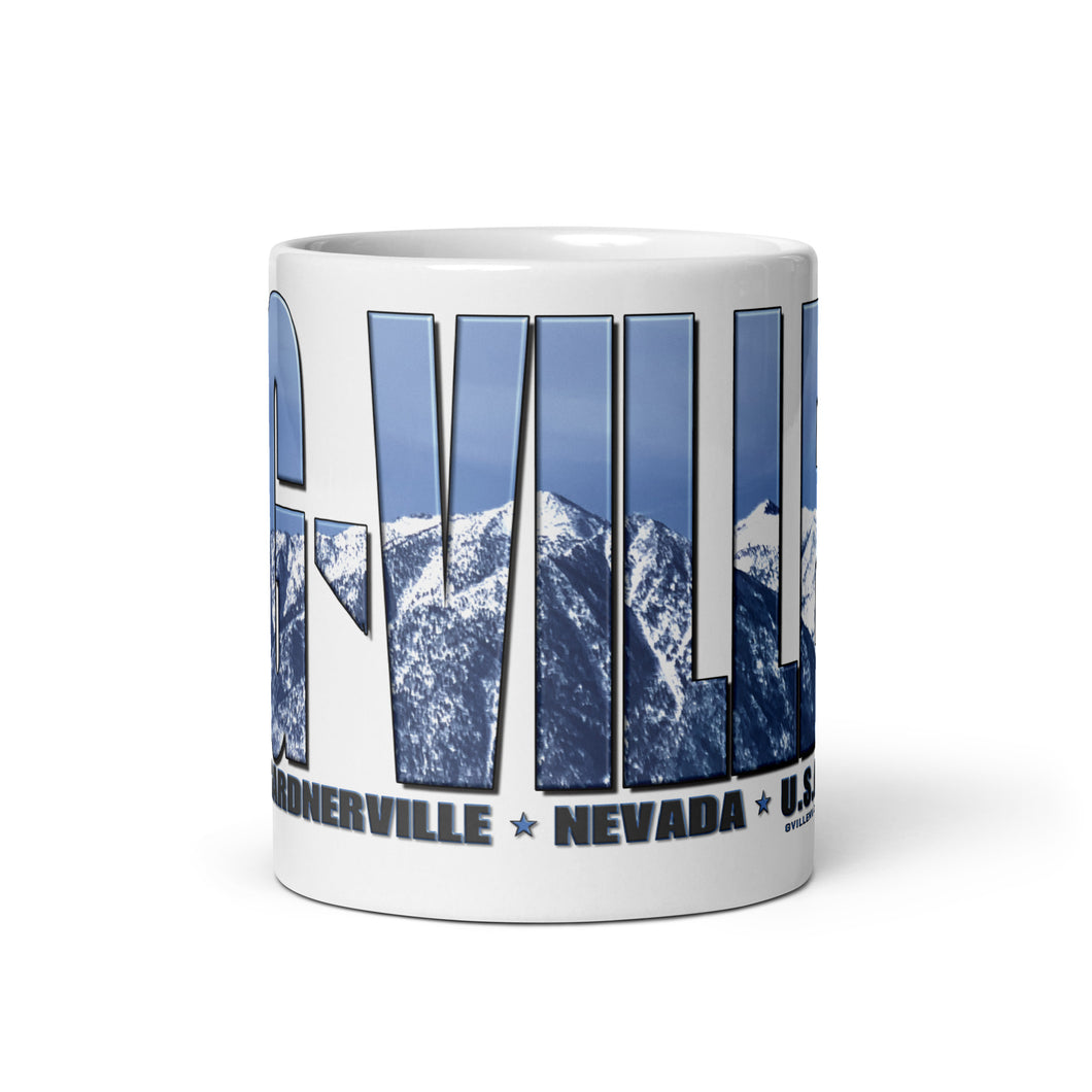 Gville Mountain White glossy mug