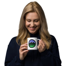 Load image into Gallery viewer, Minden Mountain White glossy mug
