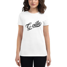 Load image into Gallery viewer, Black Cursive Gville Women&#39;s short sleeve t-shirt
