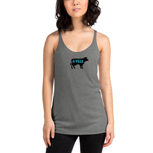 Load image into Gallery viewer, Black Cow Women&#39;s Racerback Tank
